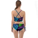 Neon Tropical Floral Turquoise Mini Tank Bikini Set View2