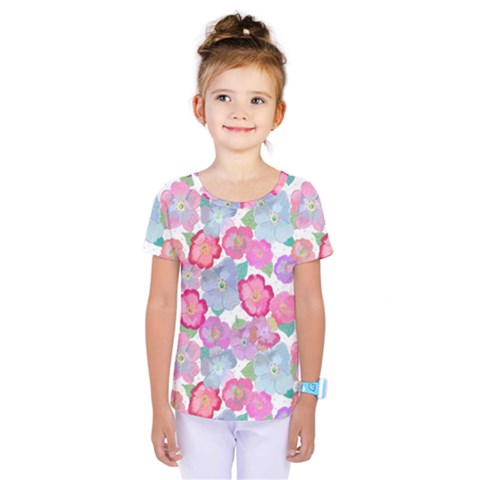 Bright, Joyful Flowers Kids  One Piece Tee by SychEva