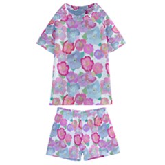 Bright, Joyful Flowers Kids  Swim Tee And Shorts Set by SychEva