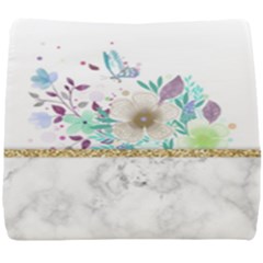 Minimal Gold Floral Marble Seat Cushion by gloriasanchez