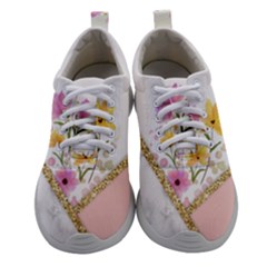 Minimal Peach Gold Floral Marble A Athletic Shoes