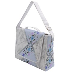 Minimal Silver Blue Marble Bouquet A Box Up Messenger Bag by gloriasanchez