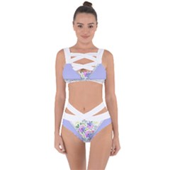 Minimal Purble Floral Marble A Bandaged Up Bikini Set  by gloriasanchez