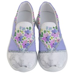 Minimal Purble Floral Marble A Men s Lightweight Slip Ons by gloriasanchez
