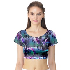 Technophile s Bane Short Sleeve Crop Top by MRNStudios