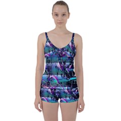 Technophile s Bane Tie Front Two Piece Tankini by MRNStudios