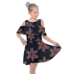 Metatron Cube Kids  Shoulder Cutout Chiffon Dress by gloriasanchez