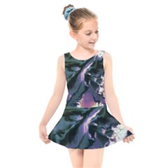 Abstract Wannabe Kids  Skater Dress Swimsuit by MRNStudios