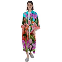 Exotisme Maxi Satin Kimono