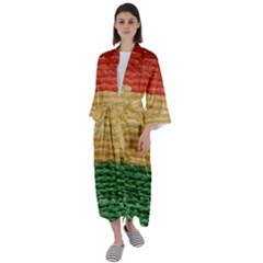 Couleurs Emblématiques Maxi Satin Kimono by SoLoJu