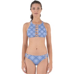 Blue Greek Perfectly Cut Out Bikini Set