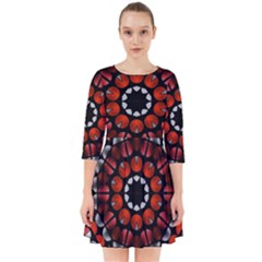 Kaleid Geometric Metal Color Smock Dress by byali