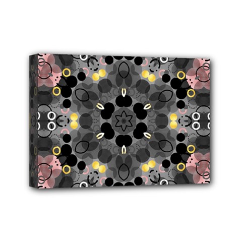 Abstract Geometric Kaleidoscope Mini Canvas 7  x 5  (Stretched)