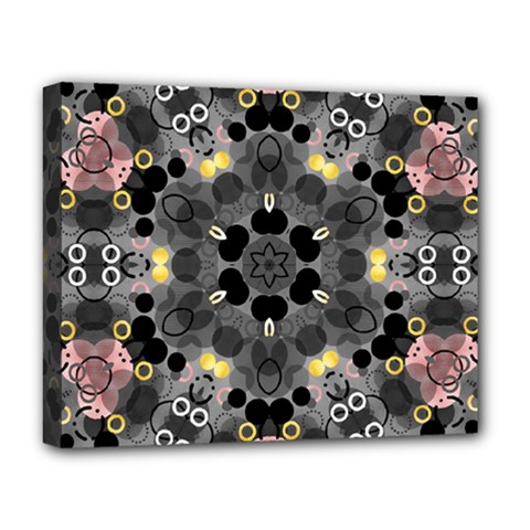 Abstract Geometric Kaleidoscope Deluxe Canvas 20  x 16  (Stretched)