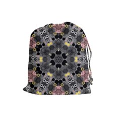 Abstract Geometric Kaleidoscope Drawstring Pouch (Large)