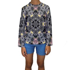 Abstract Geometric Kaleidoscope Kids  Long Sleeve Swimwear