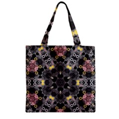 Abstract Geometric Kaleidoscope Zipper Grocery Tote Bag