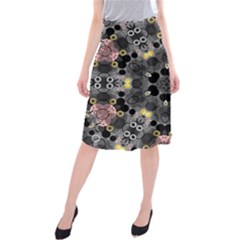 Abstract Geometric Kaleidoscope Midi Beach Skirt