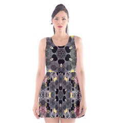 Abstract Geometric Kaleidoscope Scoop Neck Skater Dress