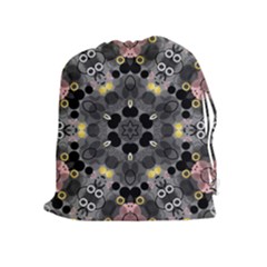 Abstract Geometric Kaleidoscope Drawstring Pouch (XL)