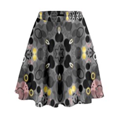 Abstract Geometric Kaleidoscope High Waist Skirt
