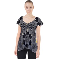 Abstract Geometric Kaleidoscope Lace Front Dolly Top