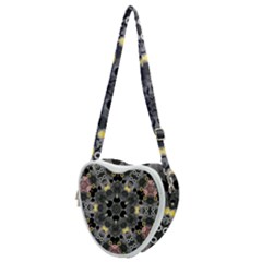 Abstract Geometric Kaleidoscope Heart Shoulder Bag