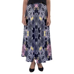 Abstract Geometric Kaleidoscope Flared Maxi Skirt