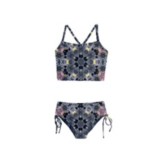 Abstract Geometric Kaleidoscope Girls  Tankini Swimsuit