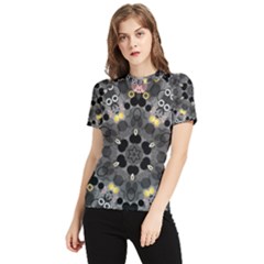 Abstract Geometric Kaleidoscope Women s Short Sleeve Rash Guard