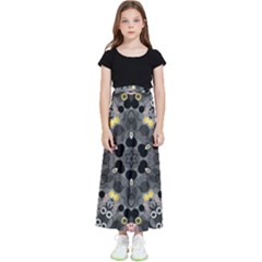 Abstract Geometric Kaleidoscope Kids  Flared Maxi Skirt