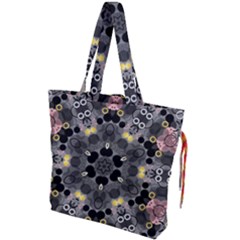 Abstract Geometric Kaleidoscope Drawstring Tote Bag