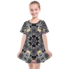 Abstract Geometric Kaleidoscope Kids  Smock Dress