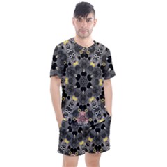 Abstract Geometric Kaleidoscope Men s Mesh Tee and Shorts Set