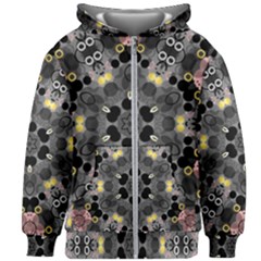 Abstract Geometric Kaleidoscope Kids  Zipper Hoodie Without Drawstring