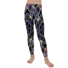 Abstract Geometric Kaleidoscope Kids  Lightweight Velour Leggings