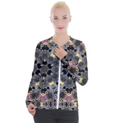 Abstract Geometric Kaleidoscope Casual Zip Up Jacket