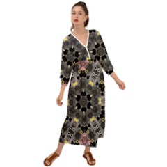 Abstract Geometric Kaleidoscope Grecian Style  Maxi Dress