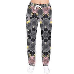 Abstract Geometric Kaleidoscope Women velvet Drawstring Pants