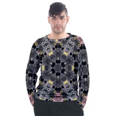 Abstract Geometric Kaleidoscope Men s Long Sleeve Raglan Tee