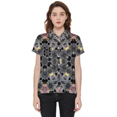 Abstract Geometric Kaleidoscope Short Sleeve Pocket Shirt