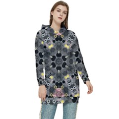 Abstract Geometric Kaleidoscope Women s Long Oversized Pullover Hoodie