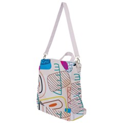 Pastel Abstract Pattern With Beige, Coffee Color Strap Crossbody Backpack by Casemiro