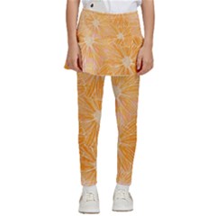 Flowers Pattern Orange Yellow Kids  Skirted Pants by alllovelyideas