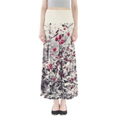 Berries In Winter, Fruits In Vintage Style Photography Full Length Maxi Skirt by Casemiro