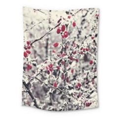 Berries In Winter, Fruits In Vintage Style Photography Medium Tapestry by Casemiro