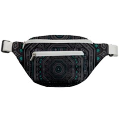 Mandala Vert Noir Pattern Fanny Pack by alllovelyideas