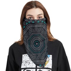 Mandala Vert Noir Pattern Face Covering Bandana (triangle) by alllovelyideas