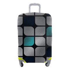 Pattern Abstrat Geometric Blue Grey Luggage Cover (small) by alllovelyideas