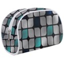 Pattern Abstrat Geometric Blue Grey Make Up Case (Medium) View1